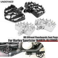 mx offroad floorboards foot pegs motorcycle footrest pedals cnc for harley sportster xl883 xl1200 rocker fxcw fxs fxsb fxse