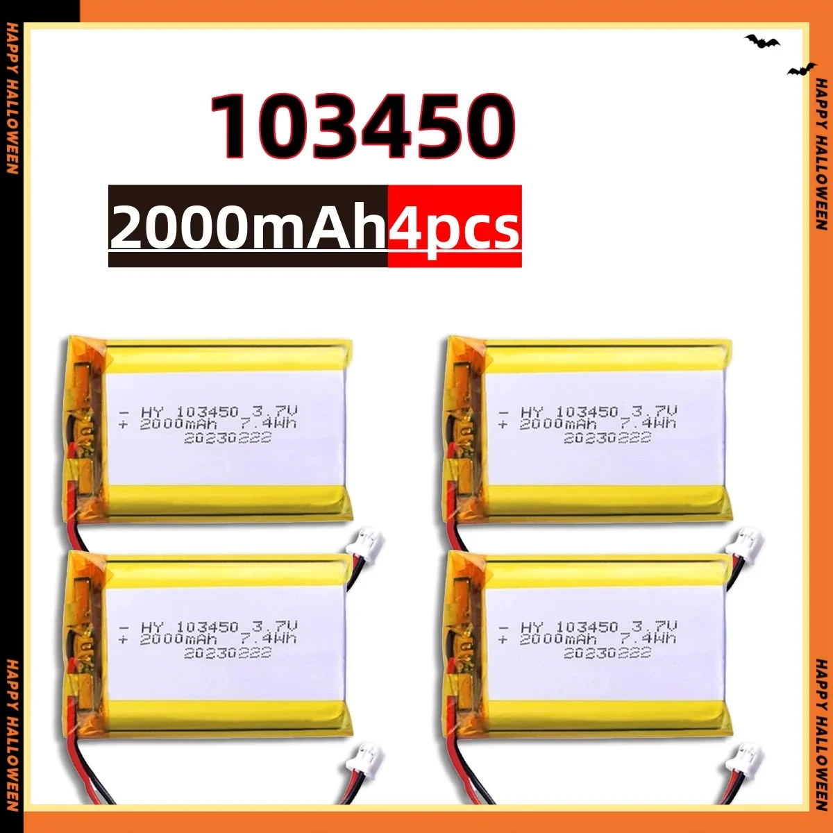 

Литий-ионный разъем JstPH 2,0 мм 2-контактный полимерный литий-ионный разъем 103450, 3,7 В 2000 мАч