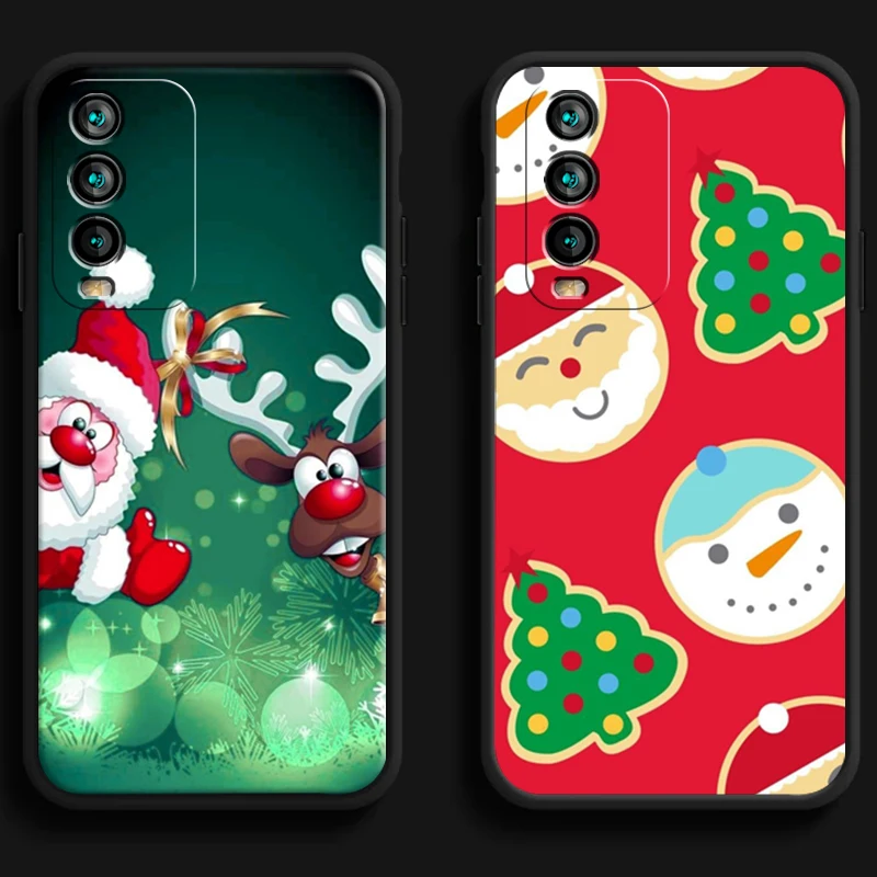 

Christmas Snowman Deer Phone Cases For Xiaomi MI11 MI 11 Lite POCO F3 GT X3 GT M3 Pro X3 NFC Coque Back Cover Soft TPU Carcasa