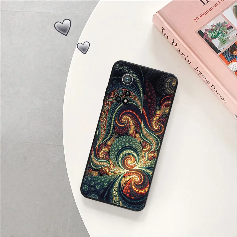 Матовый чехол для телефона Redmi Note13 Pro 5G 4G Note 12 12c 13c Xiaomi 12X 12T 13 Lite цветная мандала