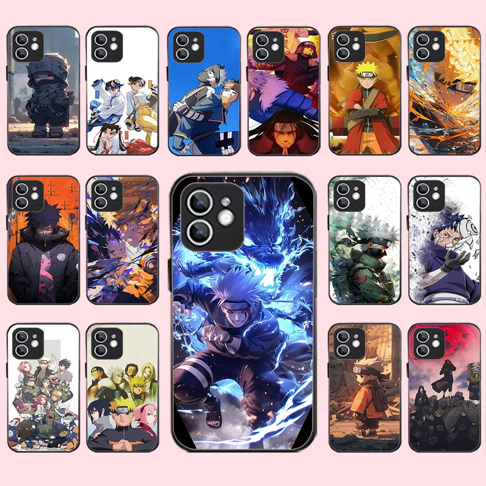 WBA-26 N-Naruto Black Silicone Case For Samsung A05 06 A6 7 8 9 10 12 13 15 16 20 21S Plus Ultra