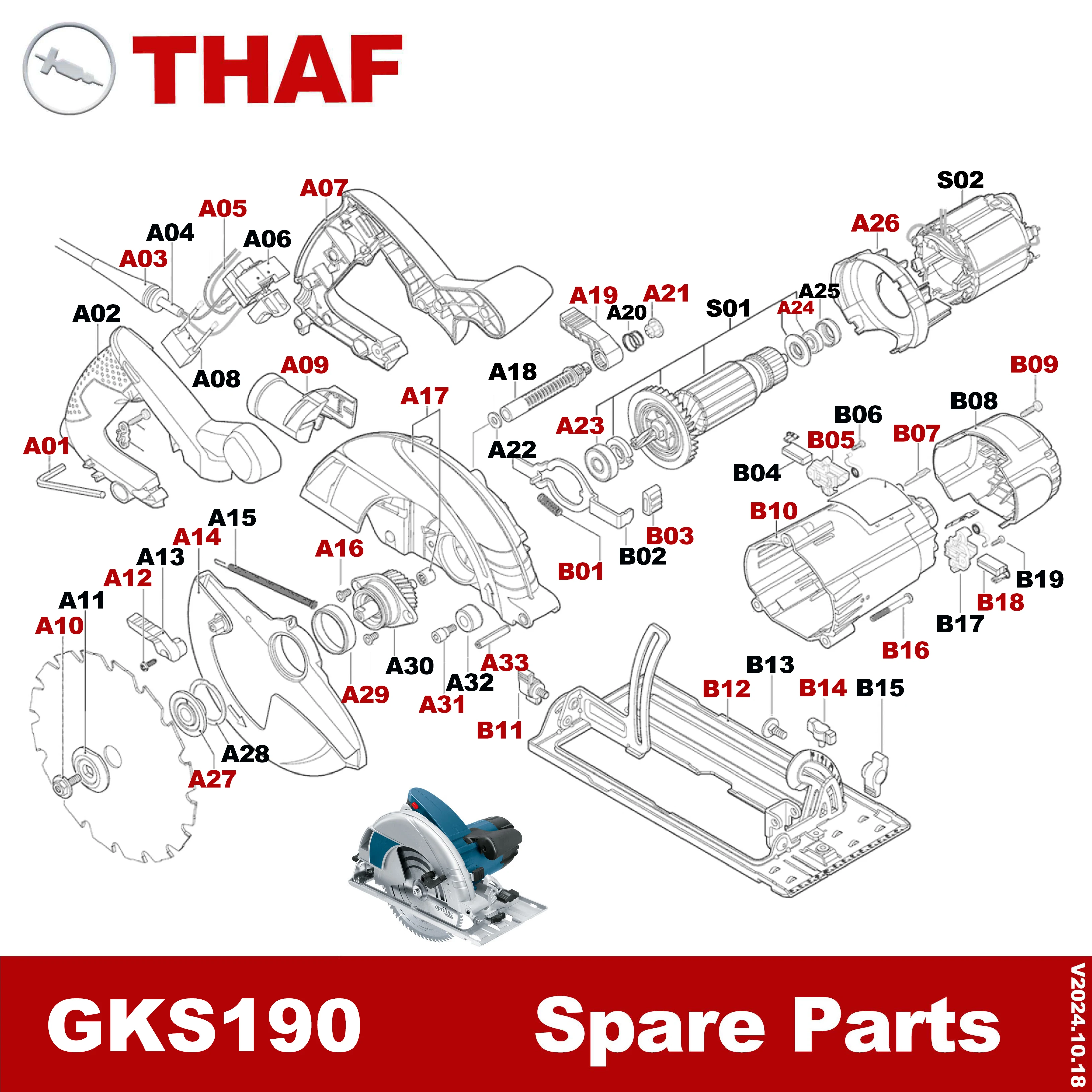 Запасные части аксессуары для угловой шлифовальной машины BOSCH GKS190