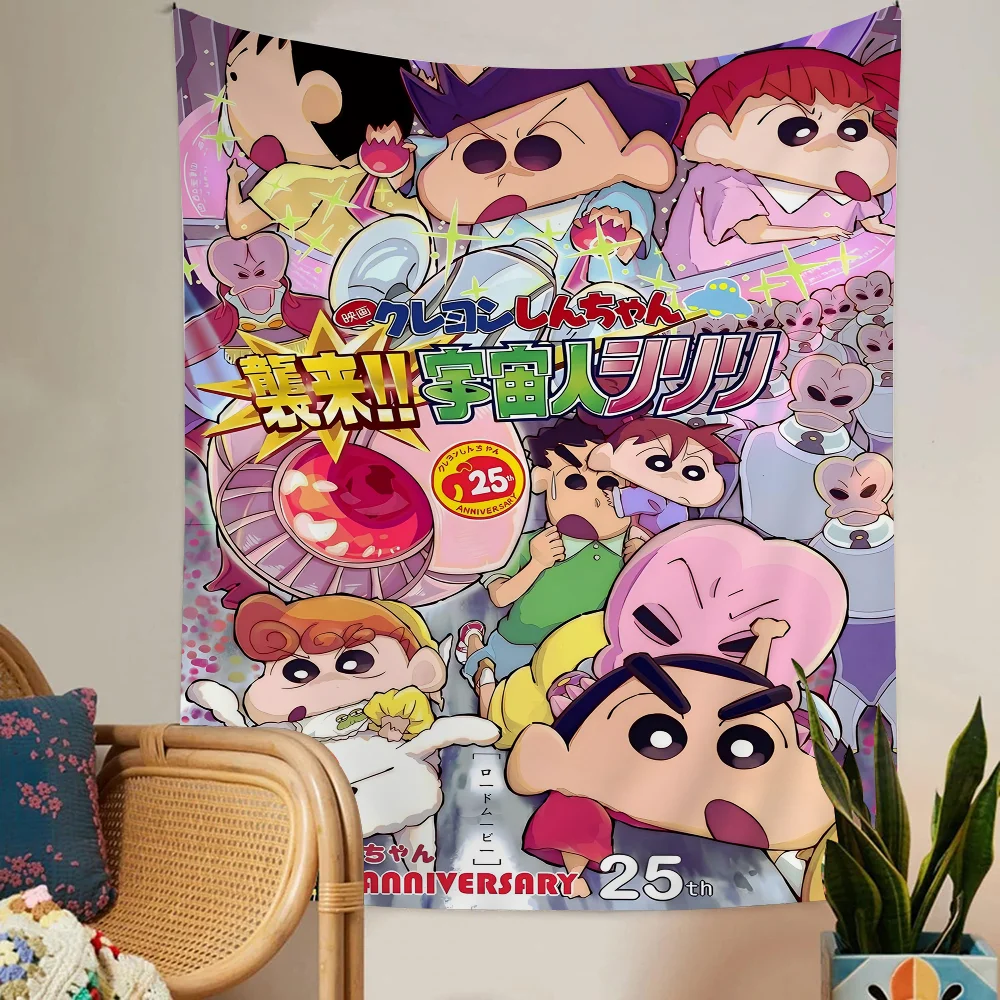 C-crayon Shin-chan Cartoon Tapestry Bohemian Wall Tapestries Mandala Hanging Sheets