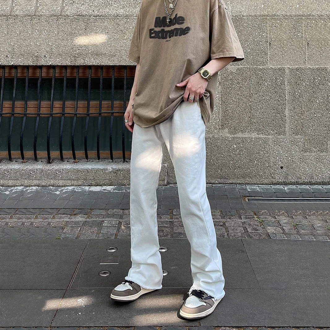 Four Seasons Men's Jeans Retro High Street Style Casual Straight Y2k Pants Loose Jeans Fashion Street Denim Style Ins Hot Sale