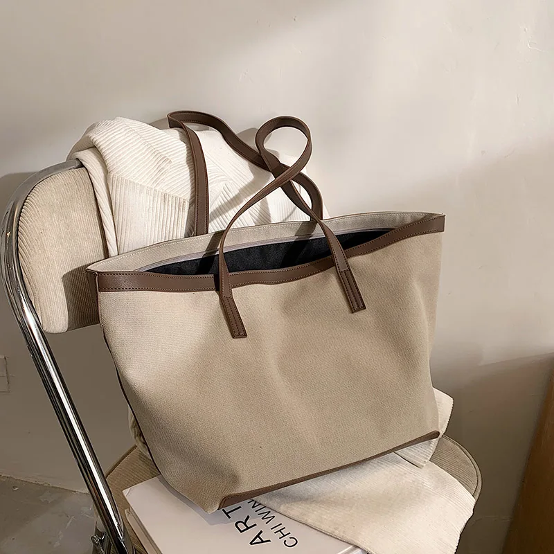 

Fashion Large Capacity Shoulder Women's Bag Canvas Design Handbag 2022 New Luxury Handbag for Women Shopping Designer Brand Tote