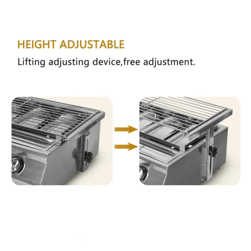 Профессиональный портативный гриль для барбекю из нержавеющей стали бездымный