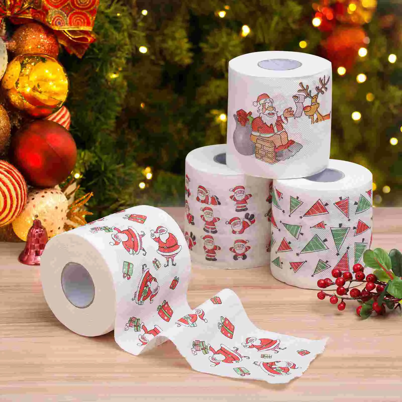 

Christmas Toilet Paper Favors Disposable Napkin Tree Supplies Tissue Napkins Party