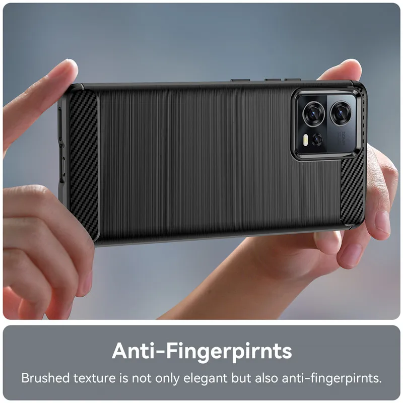 For Motorola Moto S30 Pro Case Moto S30 Pro Cover Carbon Fiber Shockproof Silicone Bumper For Moto S30 Pro Fundas 6.55 Inch