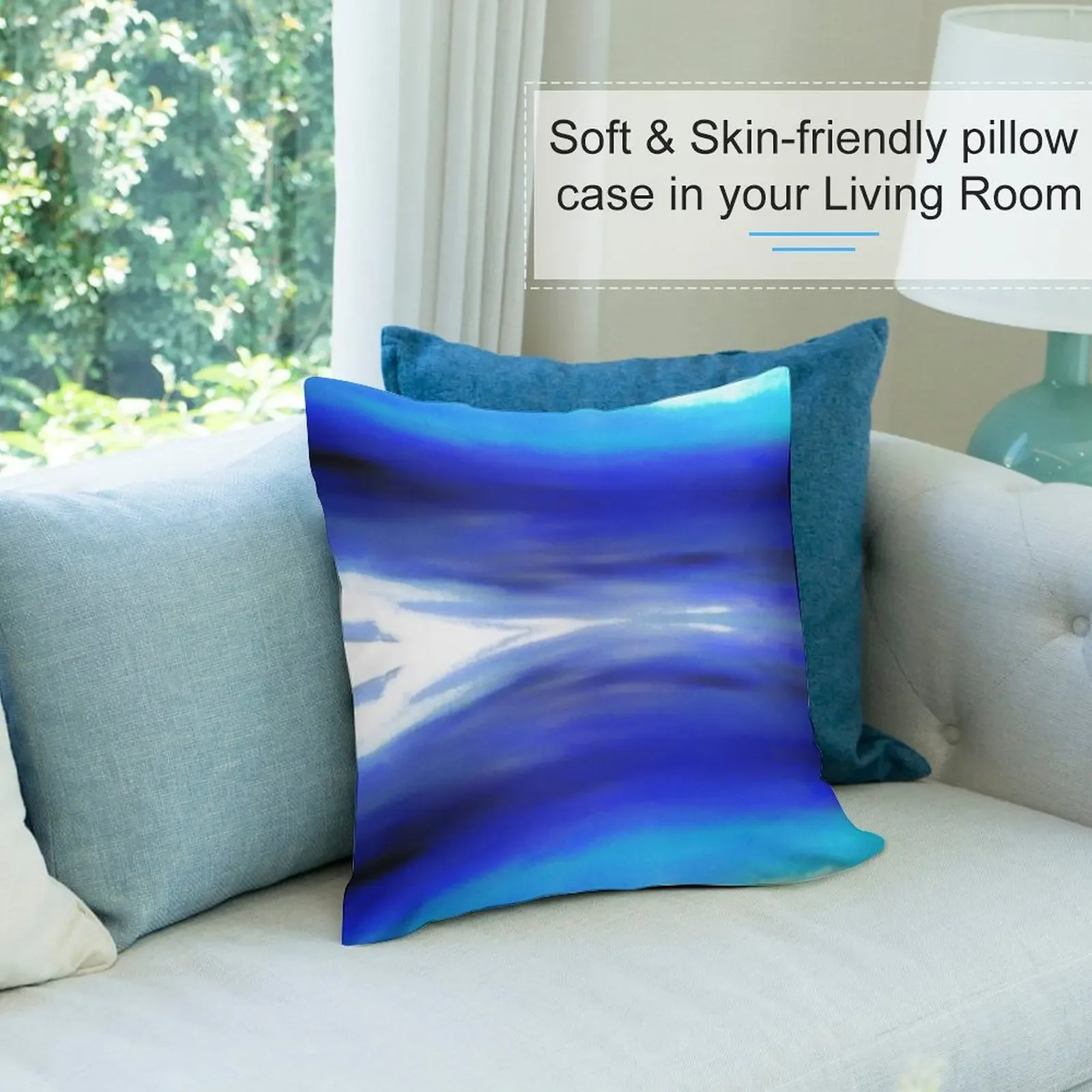 Сине-белая абстрактная подушка Jean Tippens чехлы для подушек гостиной