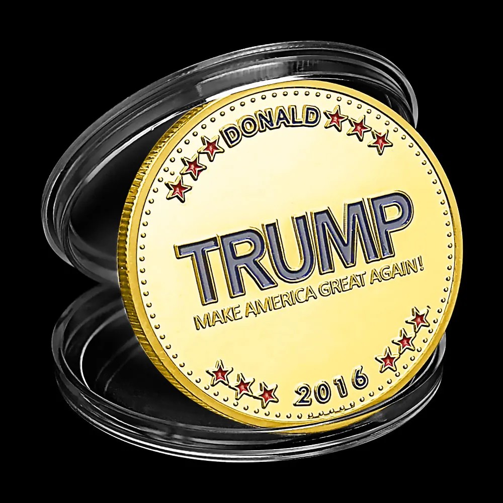 

45th President of The United States Donald Trump Collectible Gold Plated Souvenir Coin Keep America Great Commemorative Coin