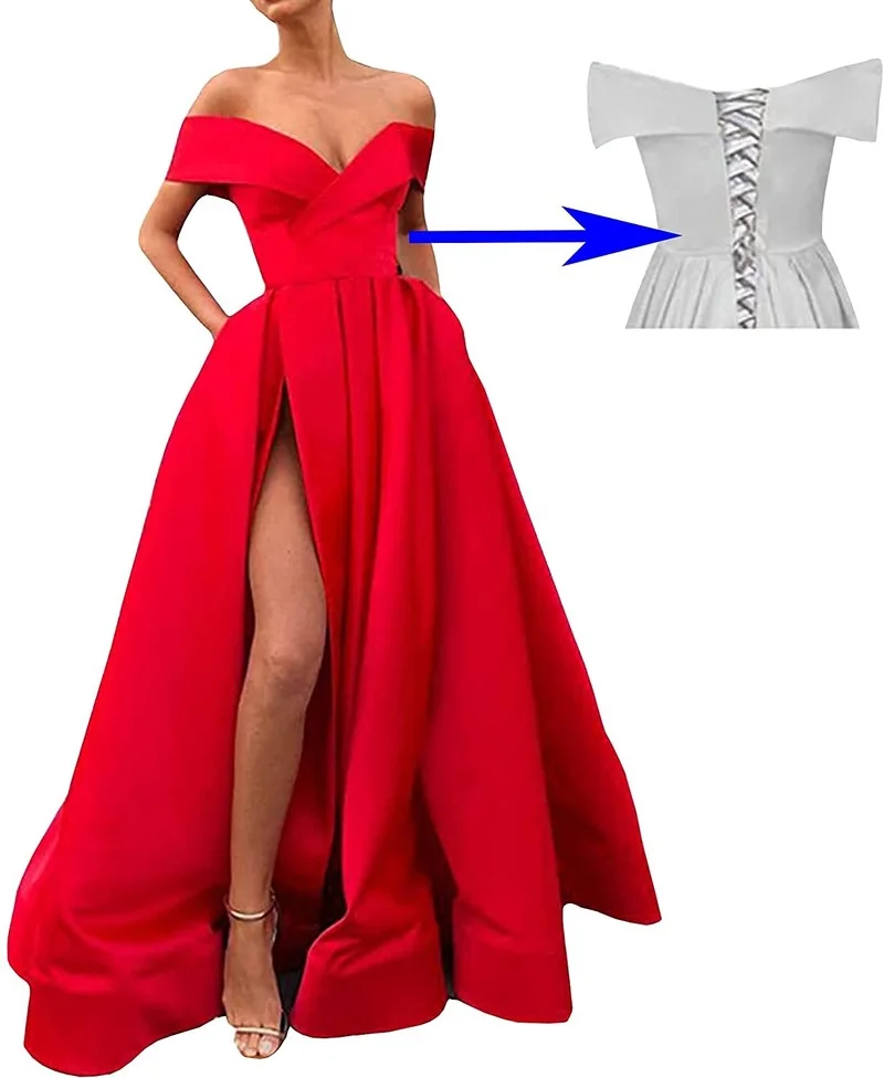 Shoulder Prom Dresses Long Ball Gown 