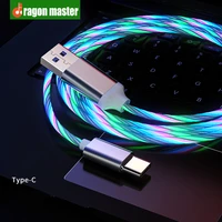 3a fast charging usb type c cable for xiaomi 11 redmi note10 huawei p30 pro oppo led light charger type c cable usb c date cord