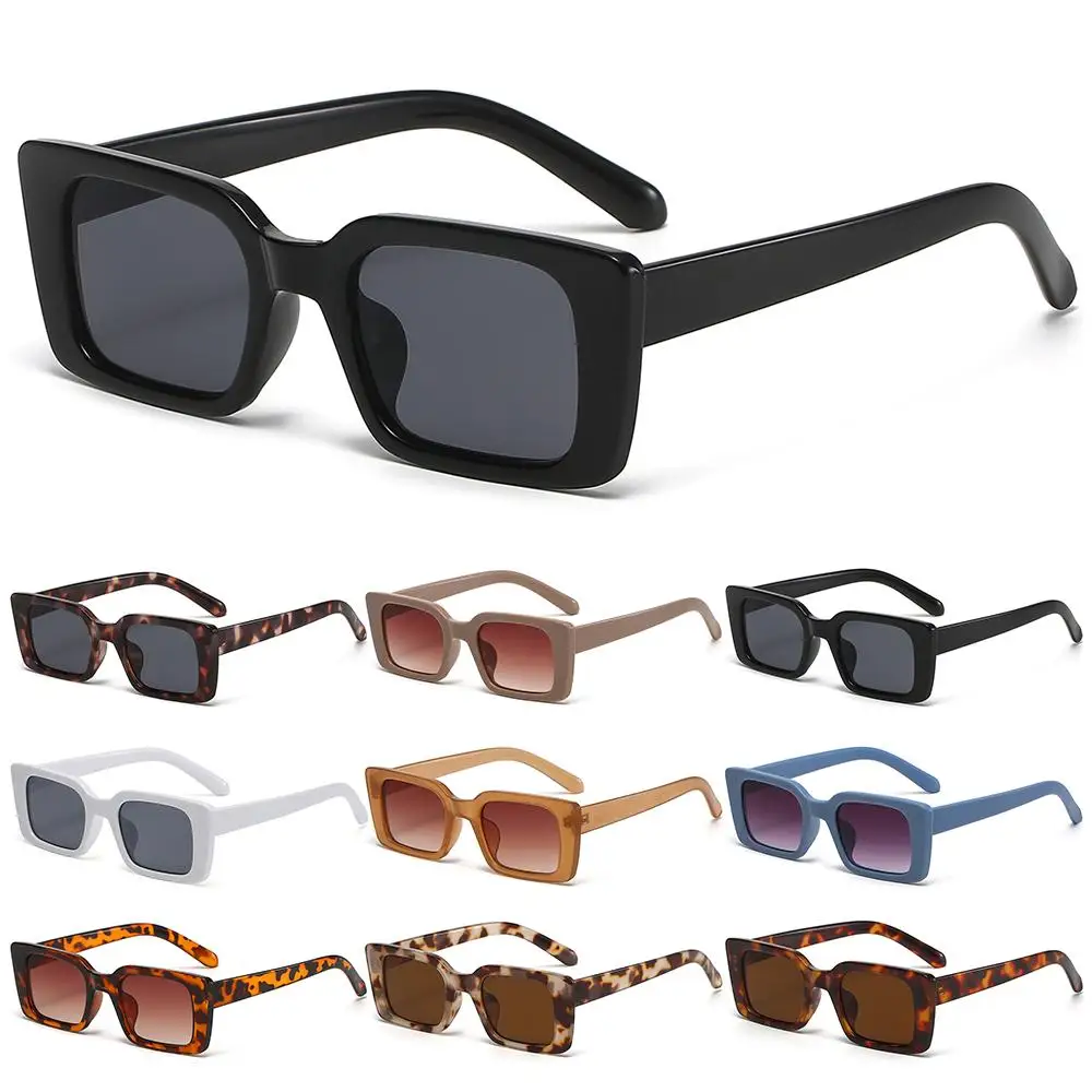 

UV400 Small Frame Beach/Travel Gradient Shades Leopard Sun Glasses Rectangle Square Sunglasses
