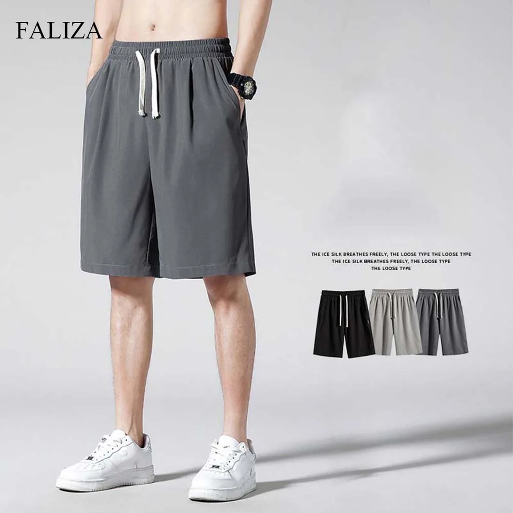 

Summer Clothes Men's Thin Sports Shorts Quick Dry Breathable Running Ice Silk Cool Fashion Casual Pants Beach Shorts MPD11