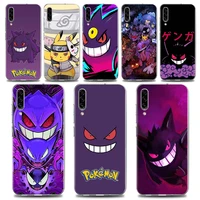 clear soft tpu silicone case for samsung galaxy note 20 ultra 8 9 10 lite plus a50 a70 a20 a01 cover pokemon logo gengar spooky