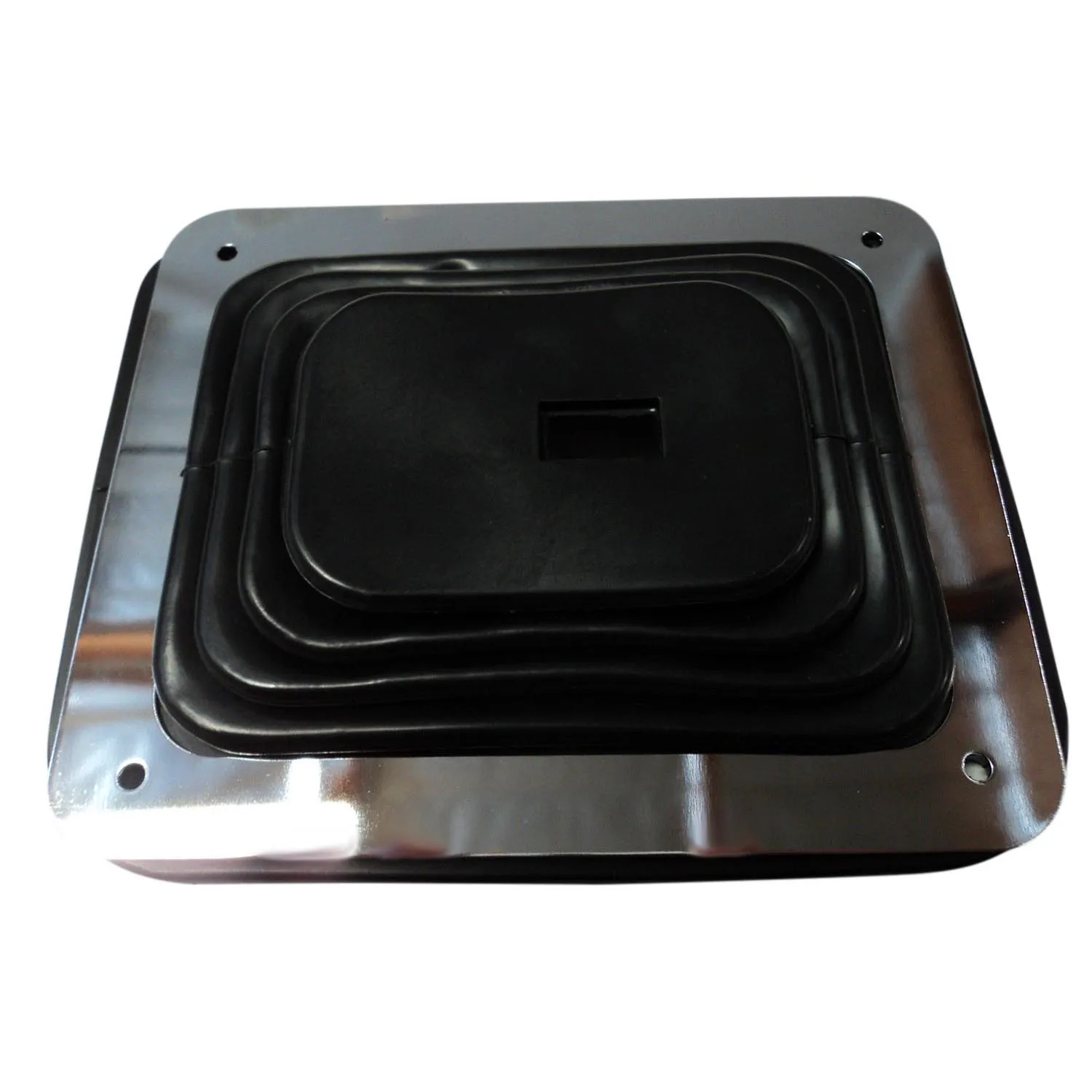 

For Rubber Shifter Boot With Chrome Plate 5 5/8 Inch X 6 3/4 Inch Manual Automatic 350