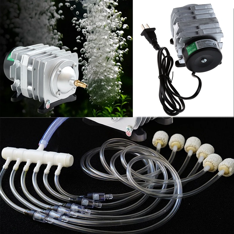 

40L/min 25W Electromagnetic Air Compressor Aquarium Oxygen Pond Air Pump Aerator