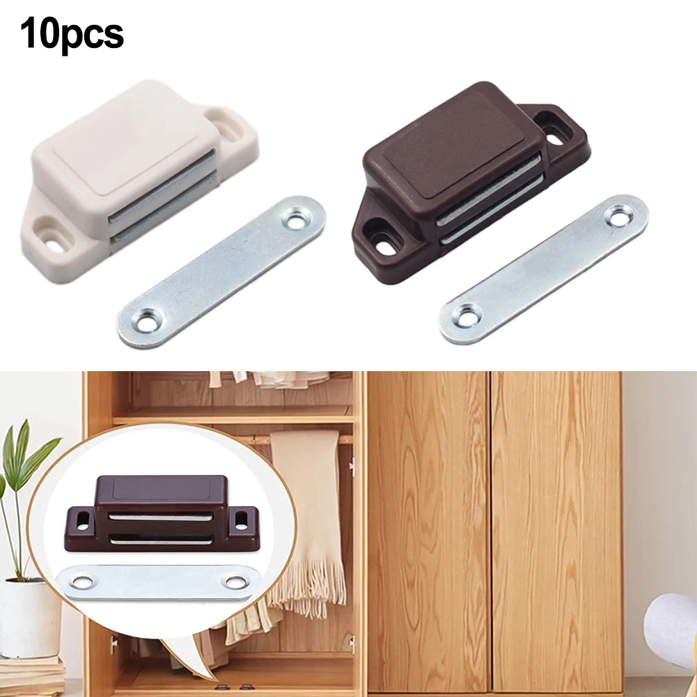 

10pcs Magnetic Cabinet Catches Magnet Furniture Door Stops Wardrobe Door Closer For Closet Cupboard Furniture Hardware