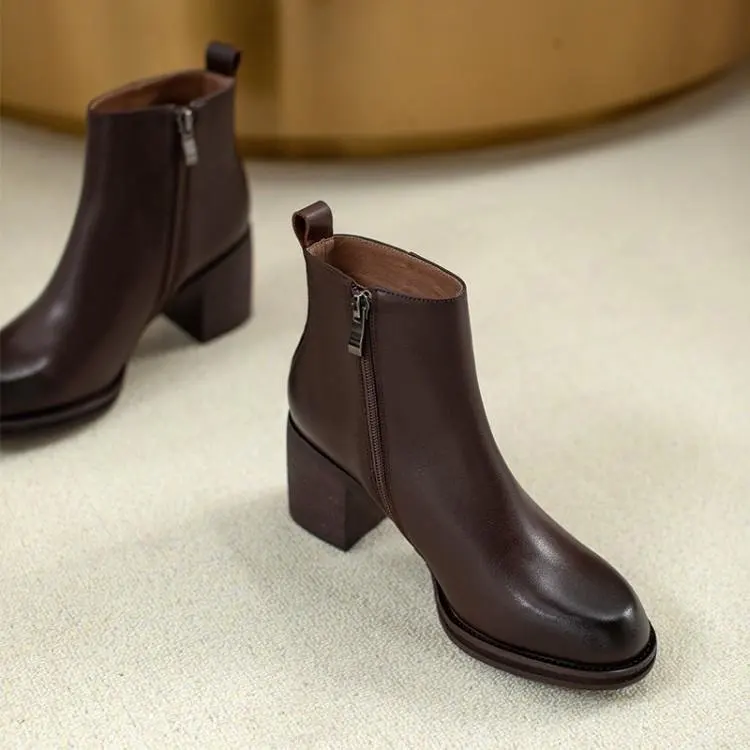 

Женские ботинки из искусственной кожи, на платформе и квадратном каблуке, мотоциклетная обувь, высокие сапоги до бедра, 2021