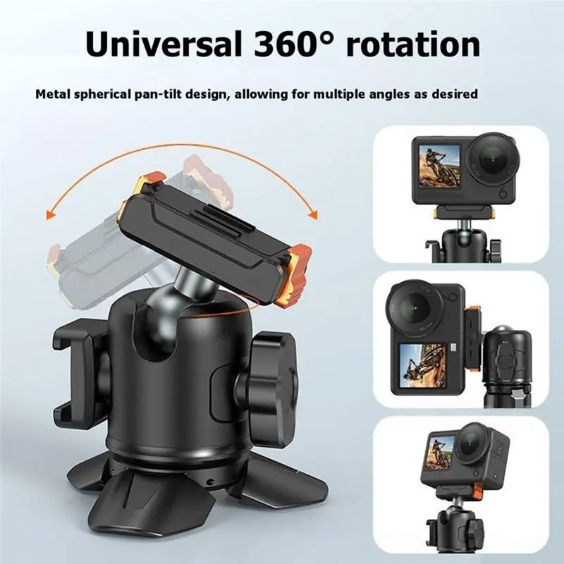 Фото Мини-штатив T24C TP39 с быстросъемным креплением для DJI Action 6/5 Pro/4/3, магнитный, 360° °   Основание для шаровой головки №4