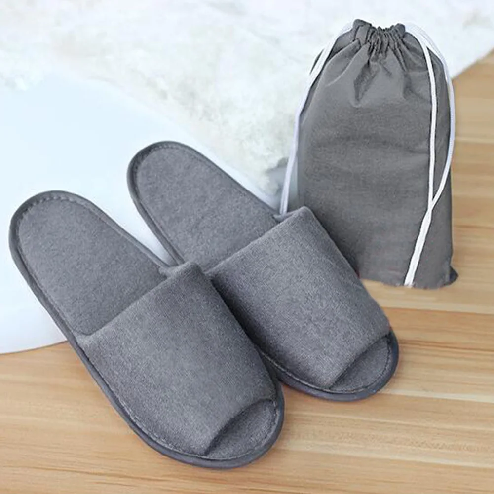 Dropshipping New Simple Slippers Men Women Hotel Travel Spa Portable Folding Indoor Slippers Disposable Home Guest Slippers