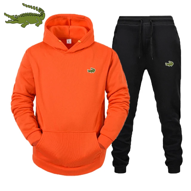 

EmbroideryCARTELO High Quality Men's Suit Fashion Casual Tracksuit 2 Piece Hoodie Pullover Sports Clothes Sweatshirt Jogging Set