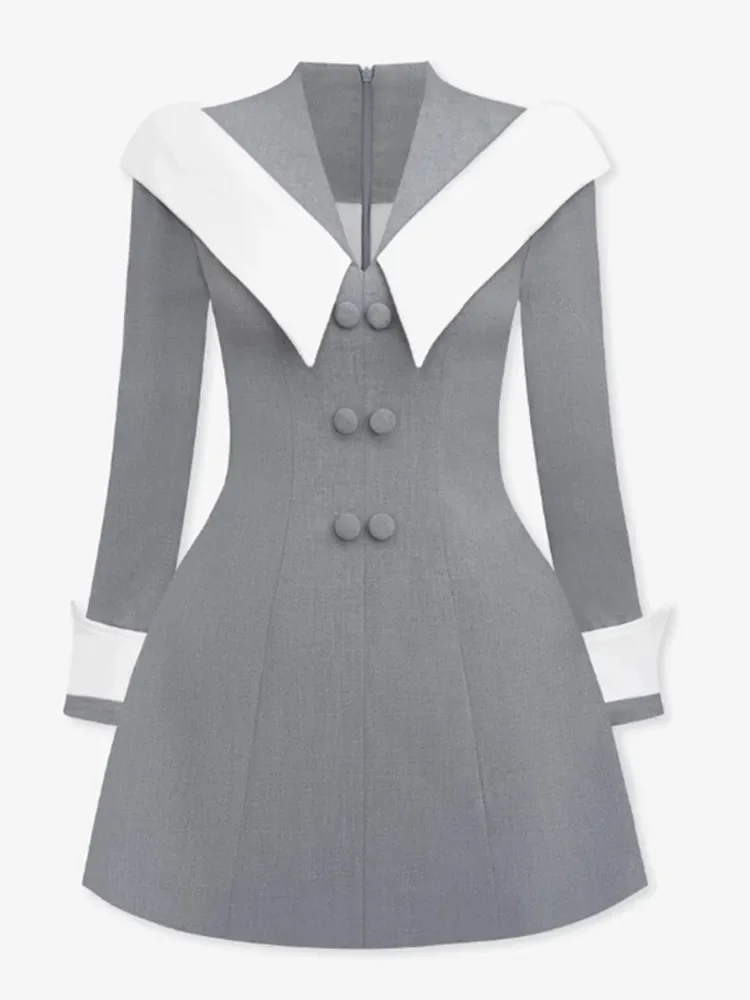 Женское модное лоскутное платье на пуговицах с v-образным вырезом элегантное