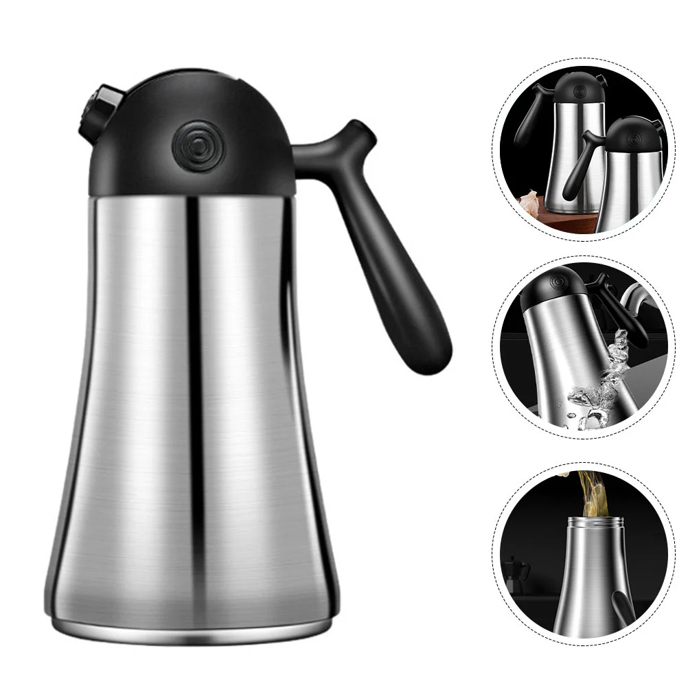 

Dispenser Bottle Soy Sauce Stainless Steel Vinegar Oil Condiment Container Kettle Olive Organizer Salad Storage