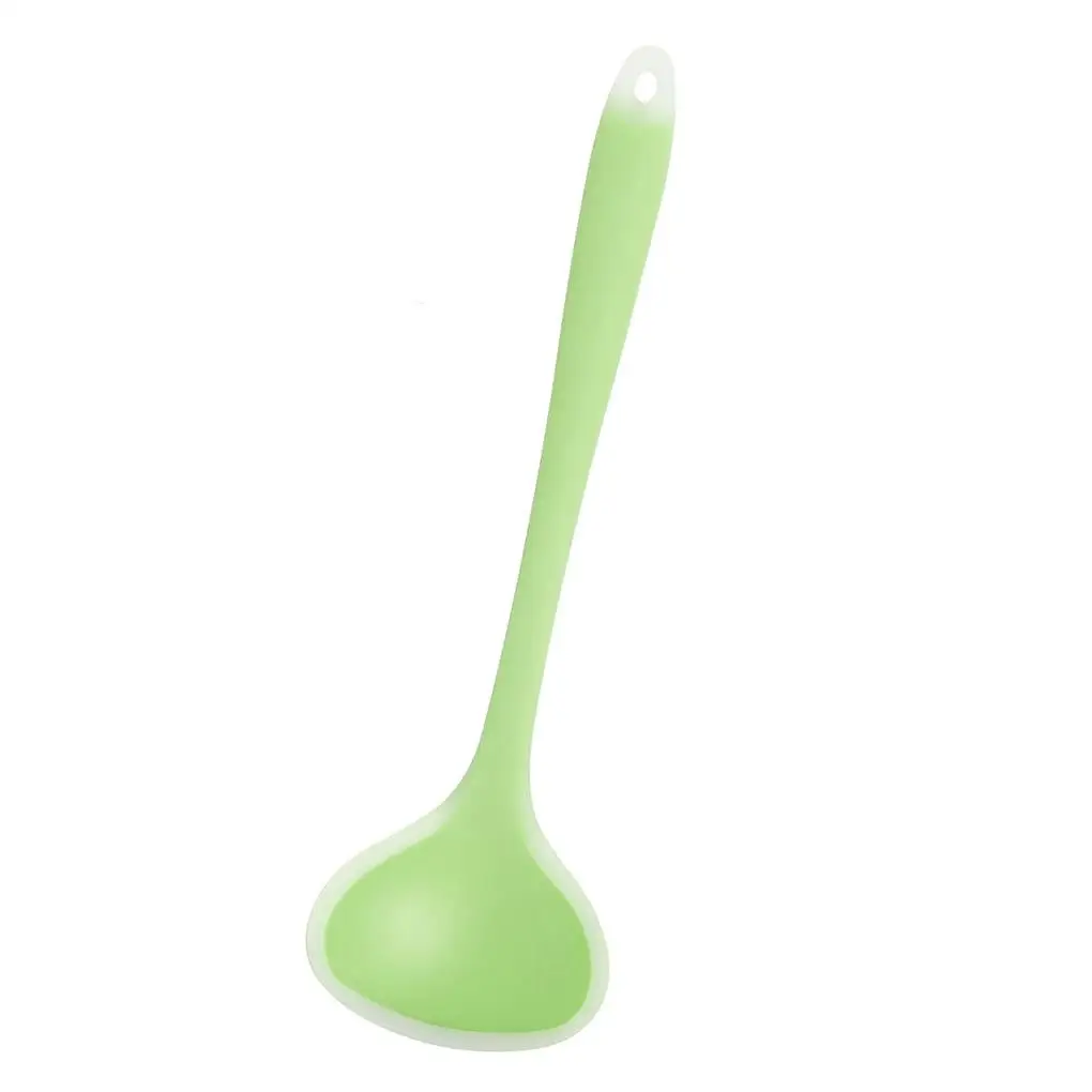 

Translucent Silicone Soup Spoon Anti-scald Cold Heat Resistant Kitchen Cooking Utensil