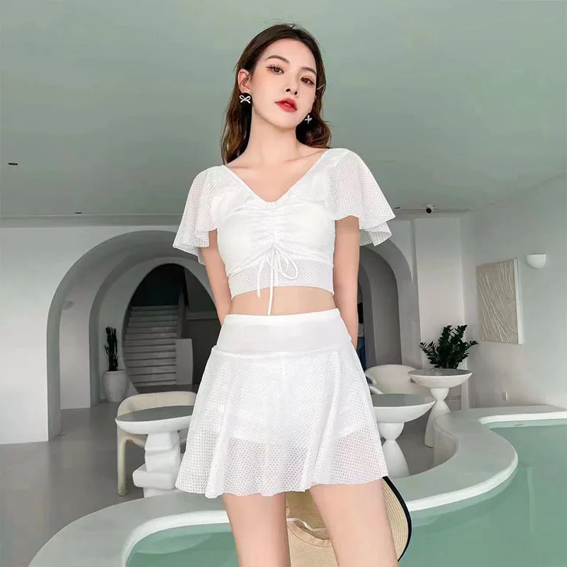 

New INS Style Sexy Bikini Split Skirt Women's Swimwear Slim Student