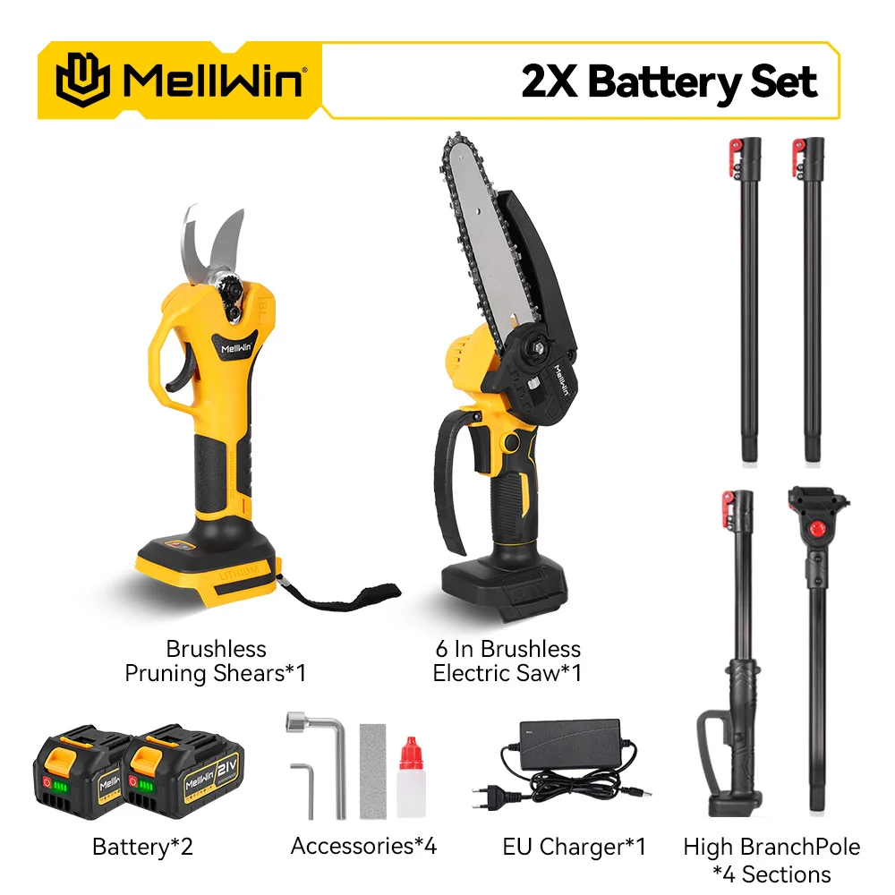 

MELLWIN Бесщеточная штанговая пила 200 см для Makita 18В