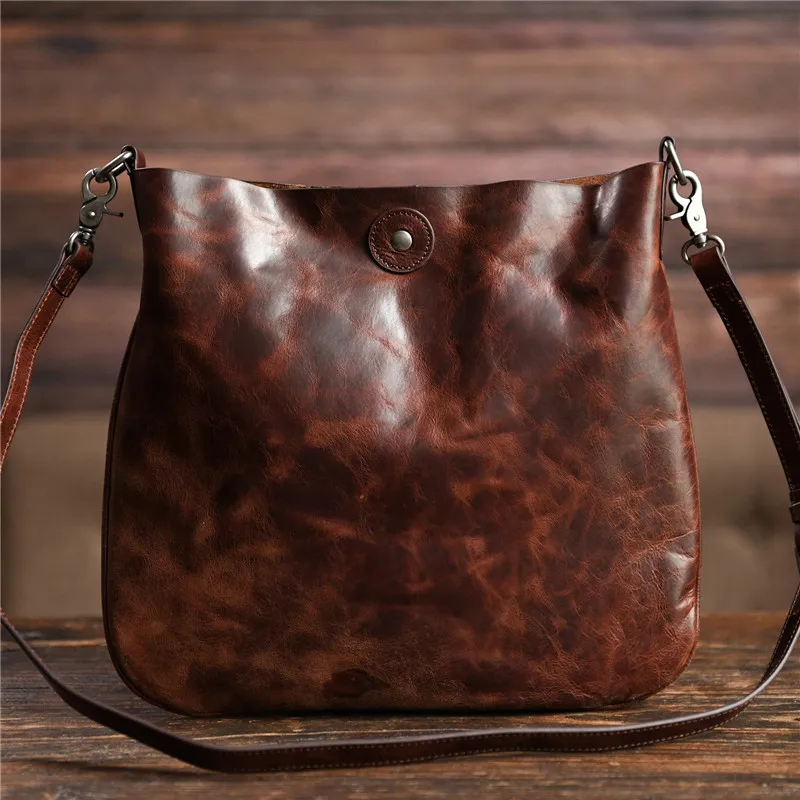 Fashion luxury designer genuine leather men's messenger bag outdoor daily personality soft natural real cowhide shoulder bag