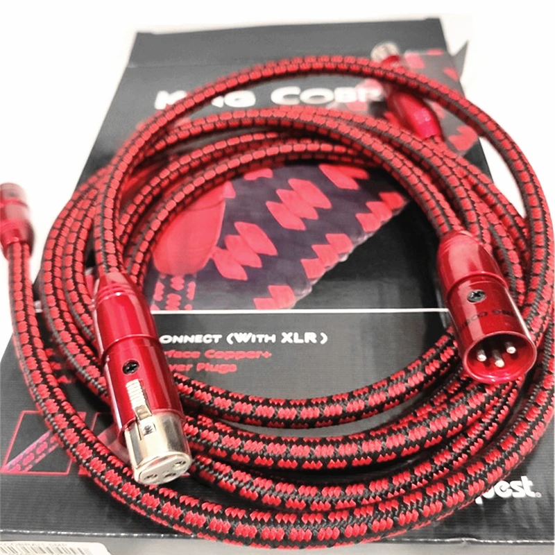 Pair HiFi Audio Interconnect Line King Cobra PSC Copper XLR Balanced Cable with Box | & Video Cables