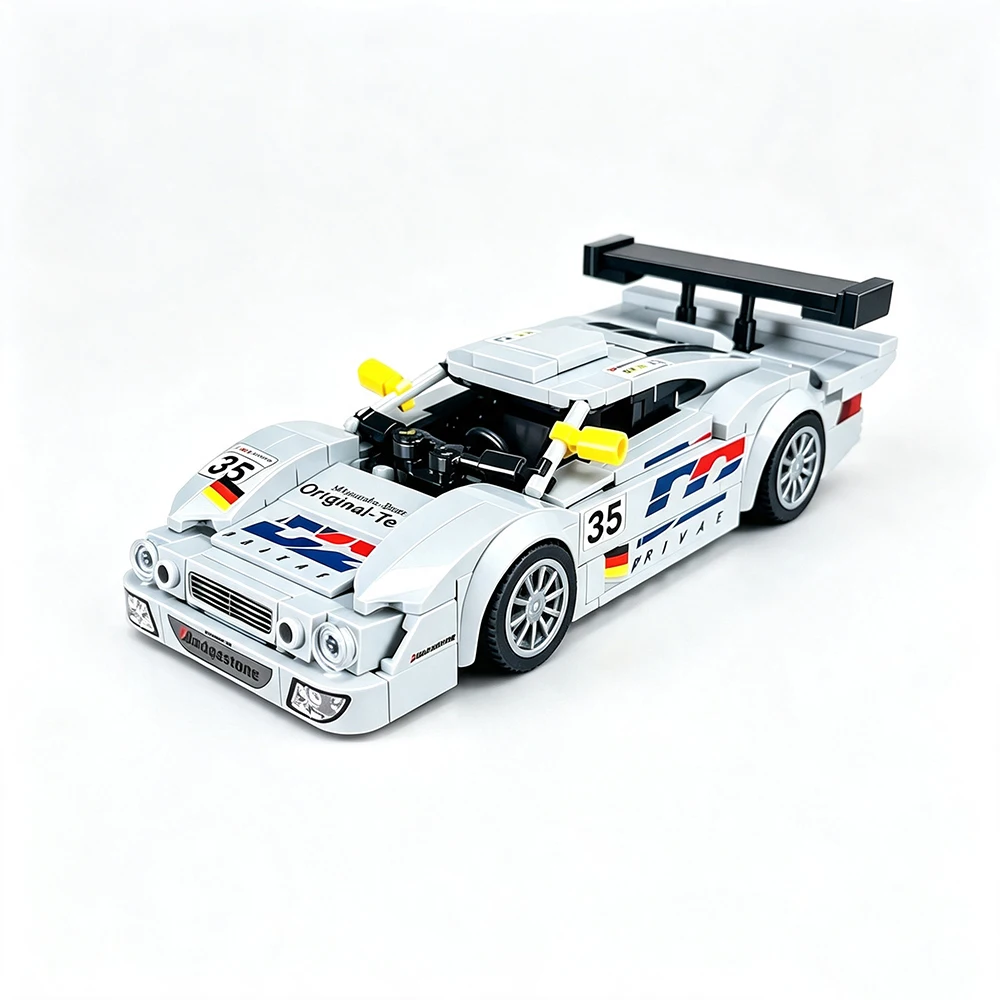 Фото Новая модель MOC Speed ​ ​ Гоночный автомобиль, гонки на выносливость Ле-Ман 1998 года, № 35 моделей конструкторов для сборки автомобилей, игрушка для самостоятельной сборки, коллекционный подарок для взрослых №1