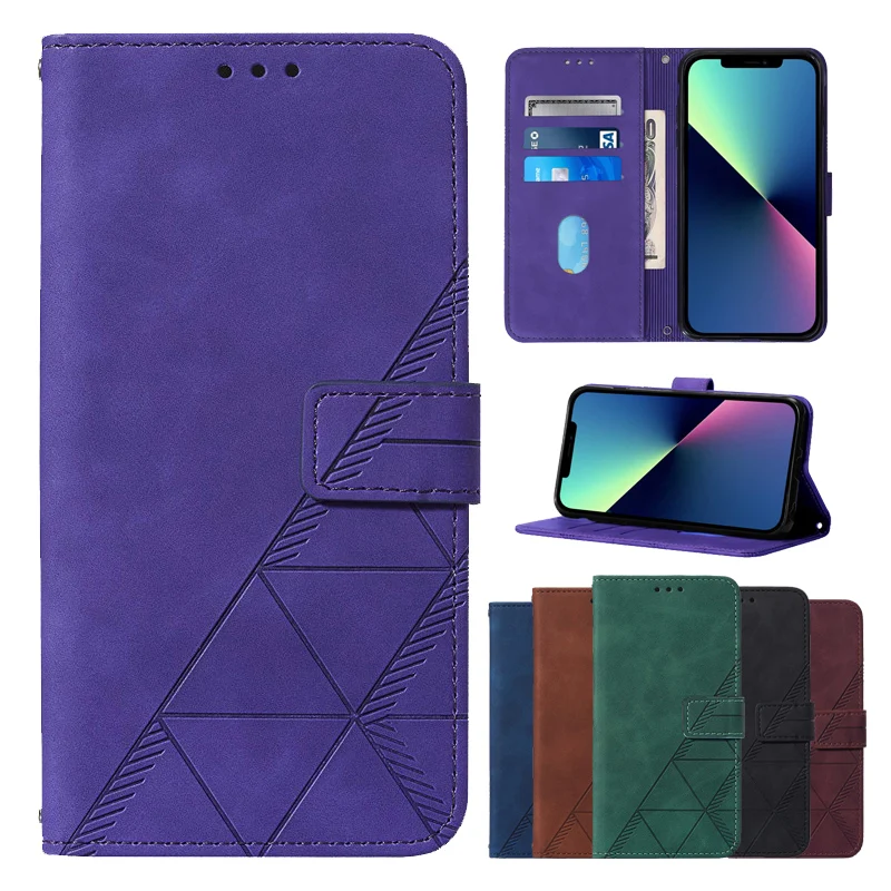 

Geometric Leather Flip Case For Tecno Pop 5 LTE 6 Pro Pop5 GO 2F 4 Pop6 Pro BD4 5Pro Fundas Wallet Magnetic Phone Cover