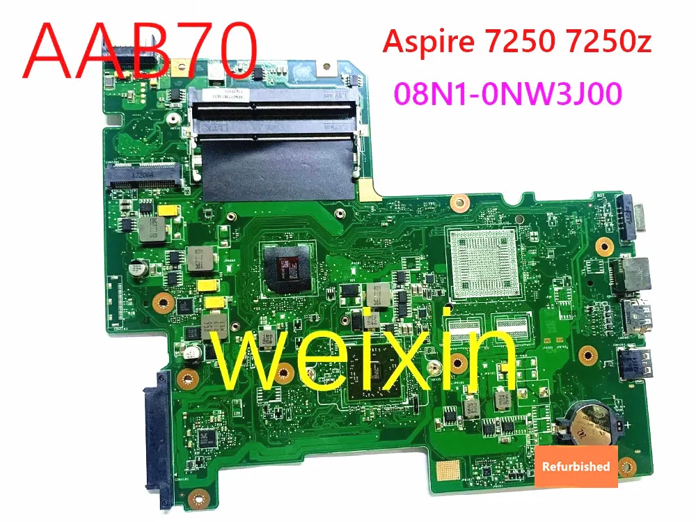Восстановленная материнская плата для ноутбука ACER Aspire 7250 7250z MBRL60P004 AAB70 08N1-0NW3J00 100%