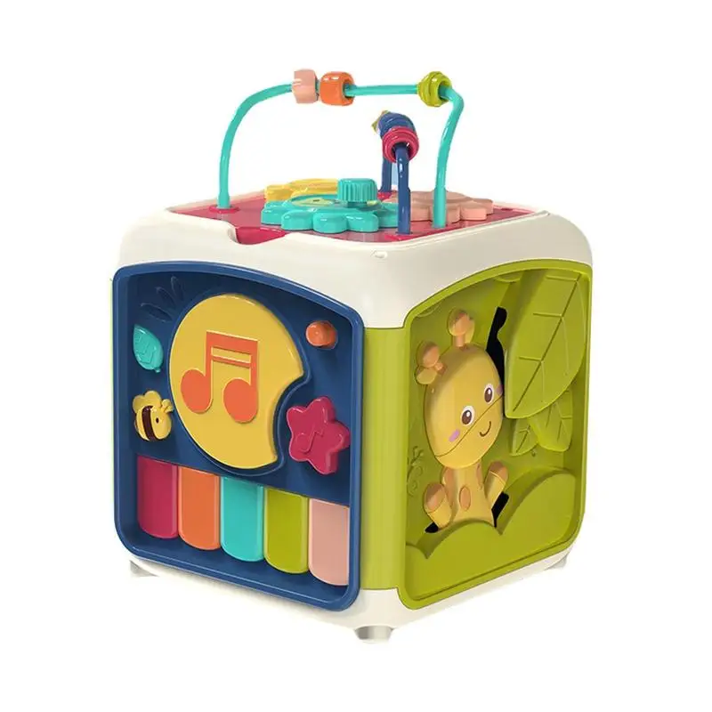 

Activity Cube Polyhedral Busy Patting Drums STEM Educational Toy Activity Center For Fine Motor Skills Development Kids Gift