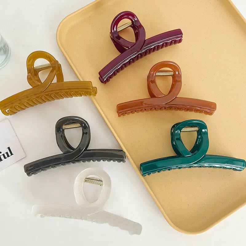 

Muweordy Candy-colored Hair Claws Temperamental Hair Clip Large Claw Clip Hair Accessories For Women