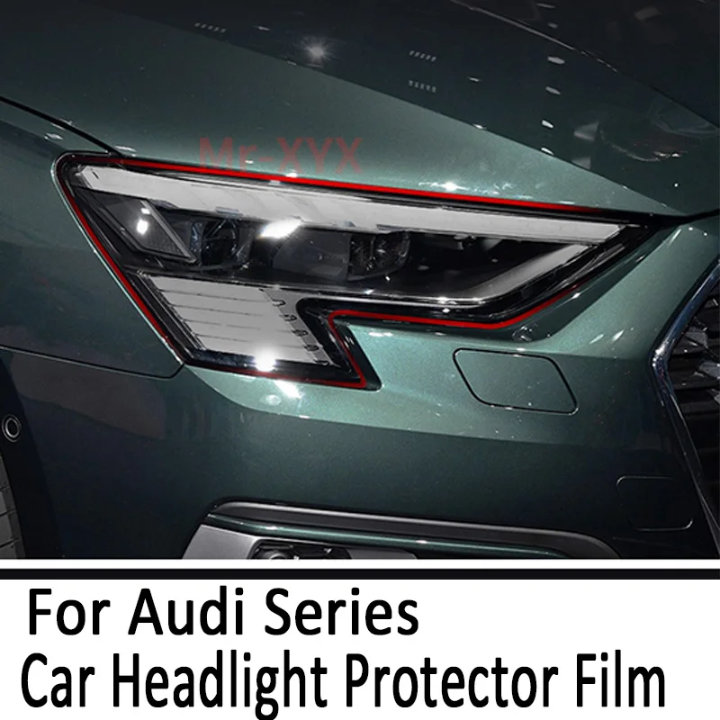 

Аксессуары для Audi S3 A3 Q2 Q3 Q7 Q8 Q5L 2014-2021, тонировка автомобильной фары, черная/прозрачная защитная пленка, защитная наклейка из ТПУ