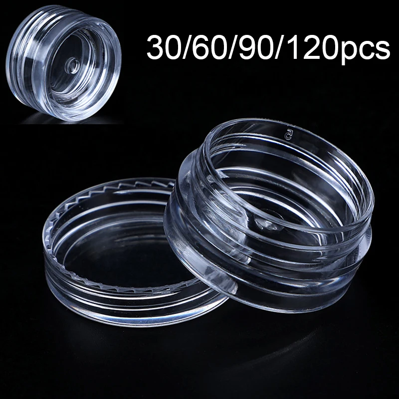 25/50/100/150pcs Transparent Plastic Jars With Lid 3g 5g Empty Cosmetic Pots Sample Mini Bottles Concealer Face Cream Container