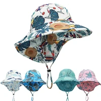 2022 summer baby sun hat for children beach big brim fisherman hat girl boy adjustable sun visor hat kids accessories upf 50