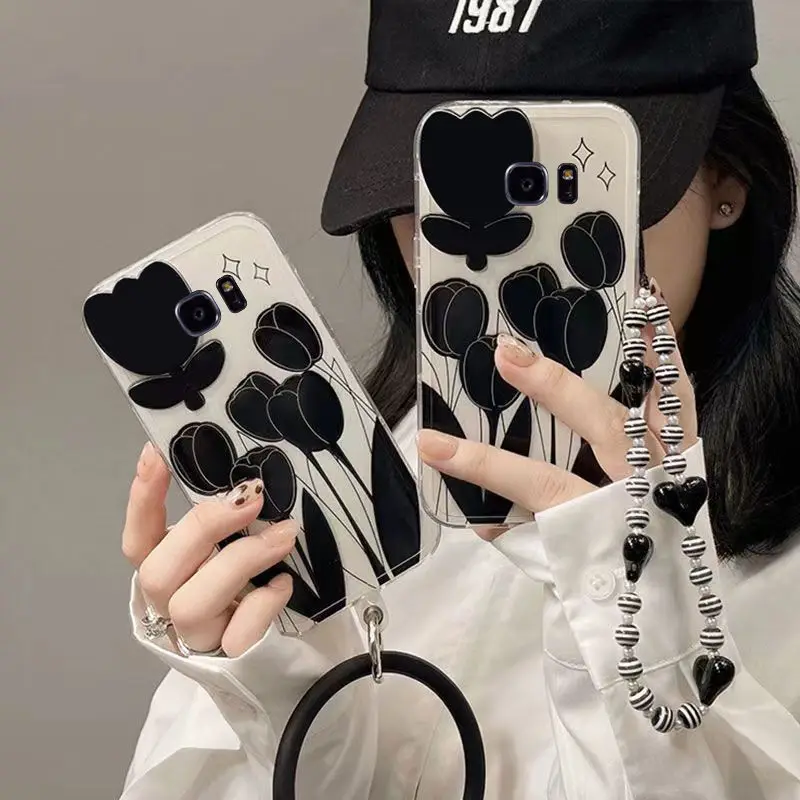 

Suitable For Samsung Galaxy S7 Edge Phone Case Anti Drop Soft Shell Full Package Fashion Women'S High Appearance