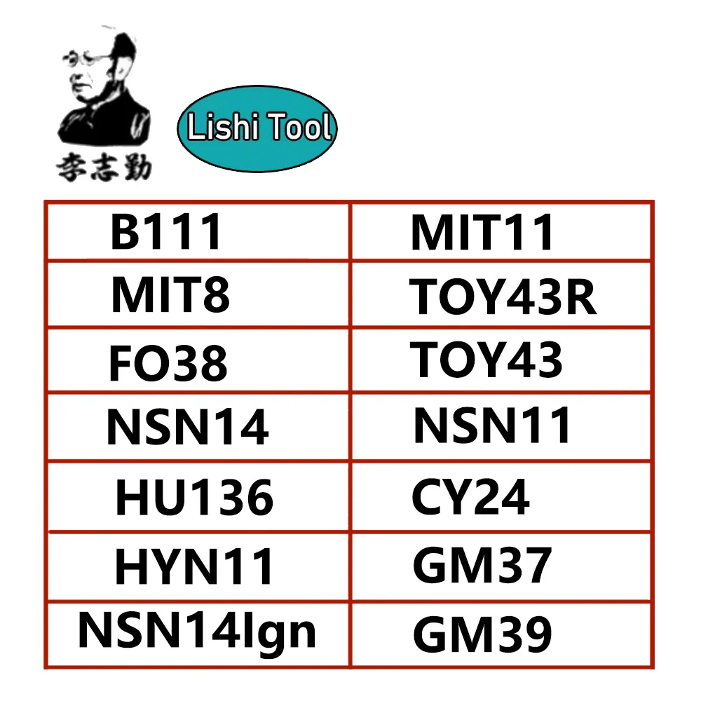 Фото Lishi 2 в 1 DW04R DW05 FO38 GM37 GM39 CY24 HON70 HY16 HYN7R ISU5 YH35R TOY43AT MAZ24 инструмент lishi №4
