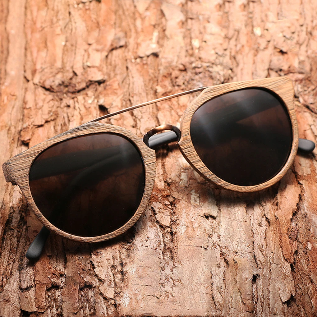 

Fashion Men Women Unisex Polarized Sunglasses Wood Grain Resin Lens UV400 Protection Outdoor Retro Sunglasses