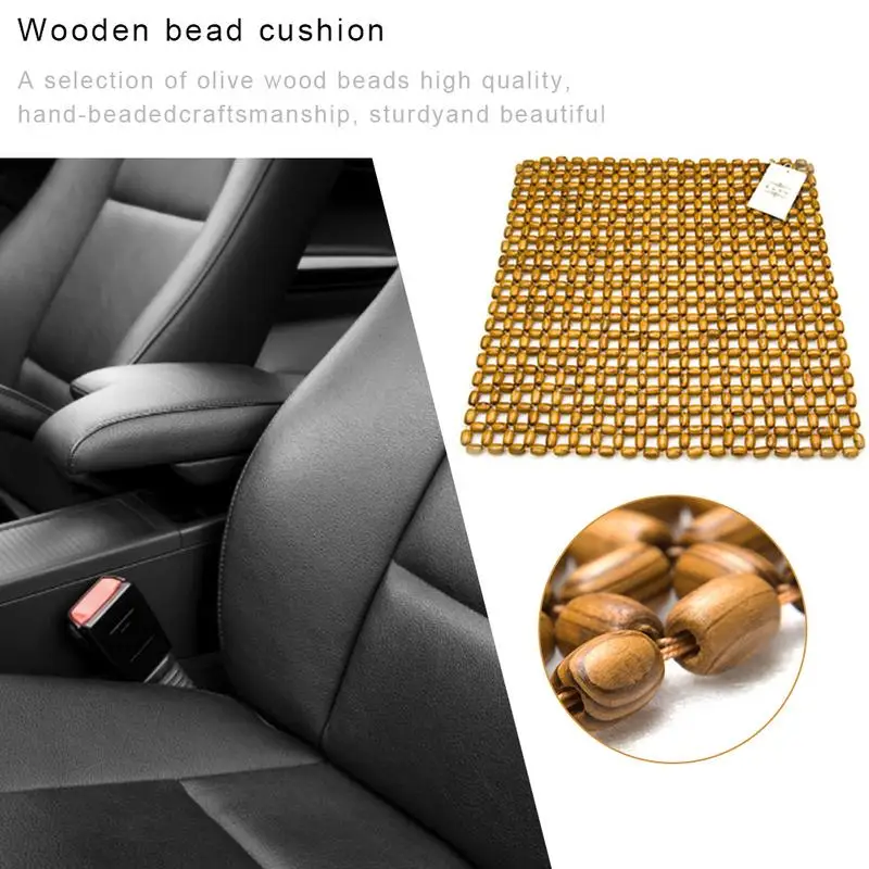 

Чехол для сиденья с деревянными бусинами, прочная охлаждающая подушка для сиденья с высокой вентиляцией для автомобиля