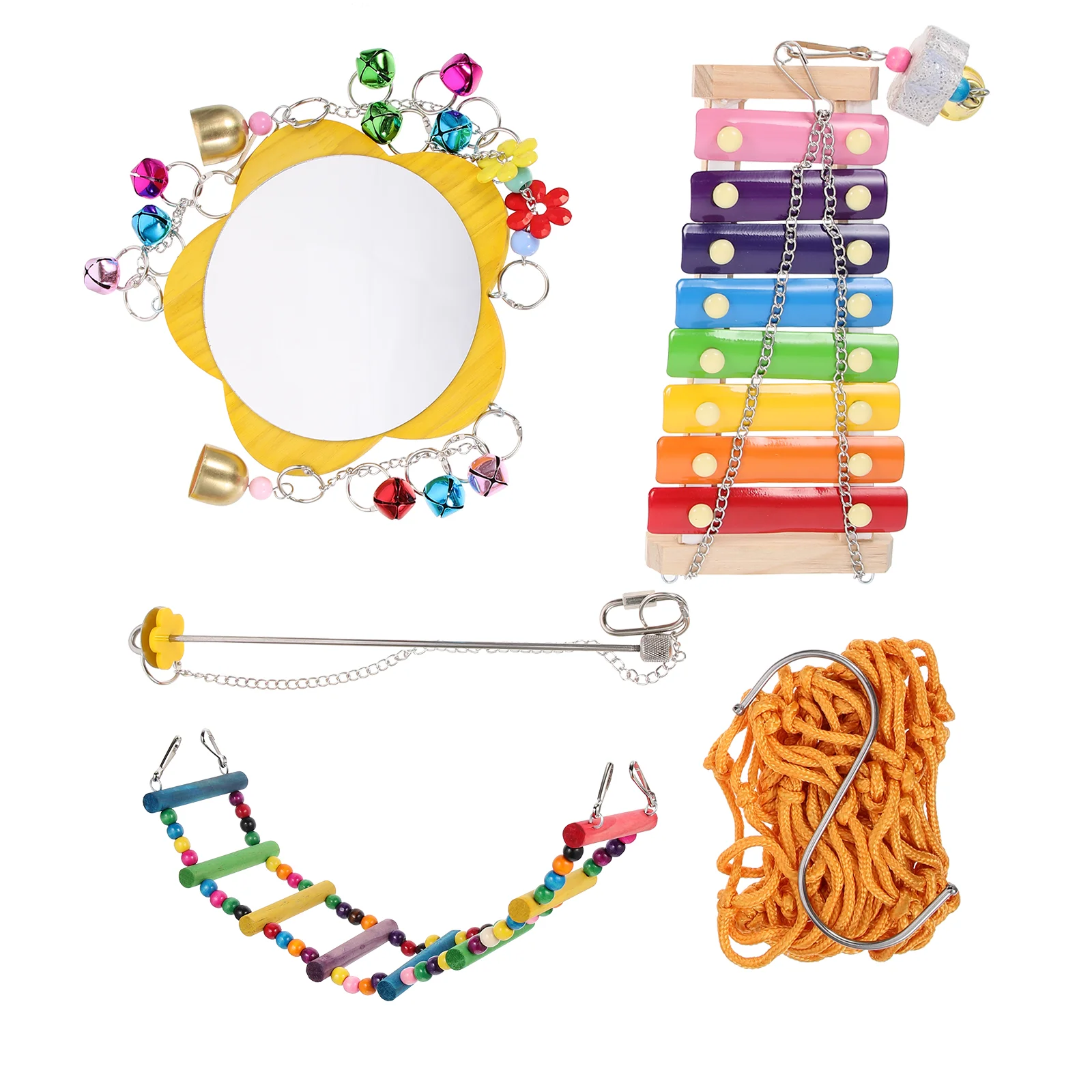 

1 Set Playthings Interesting Pet Hanging Playthings Pet Cage Toys Chicken Coop Playthings Interesting Chicken Toys for Home Gift