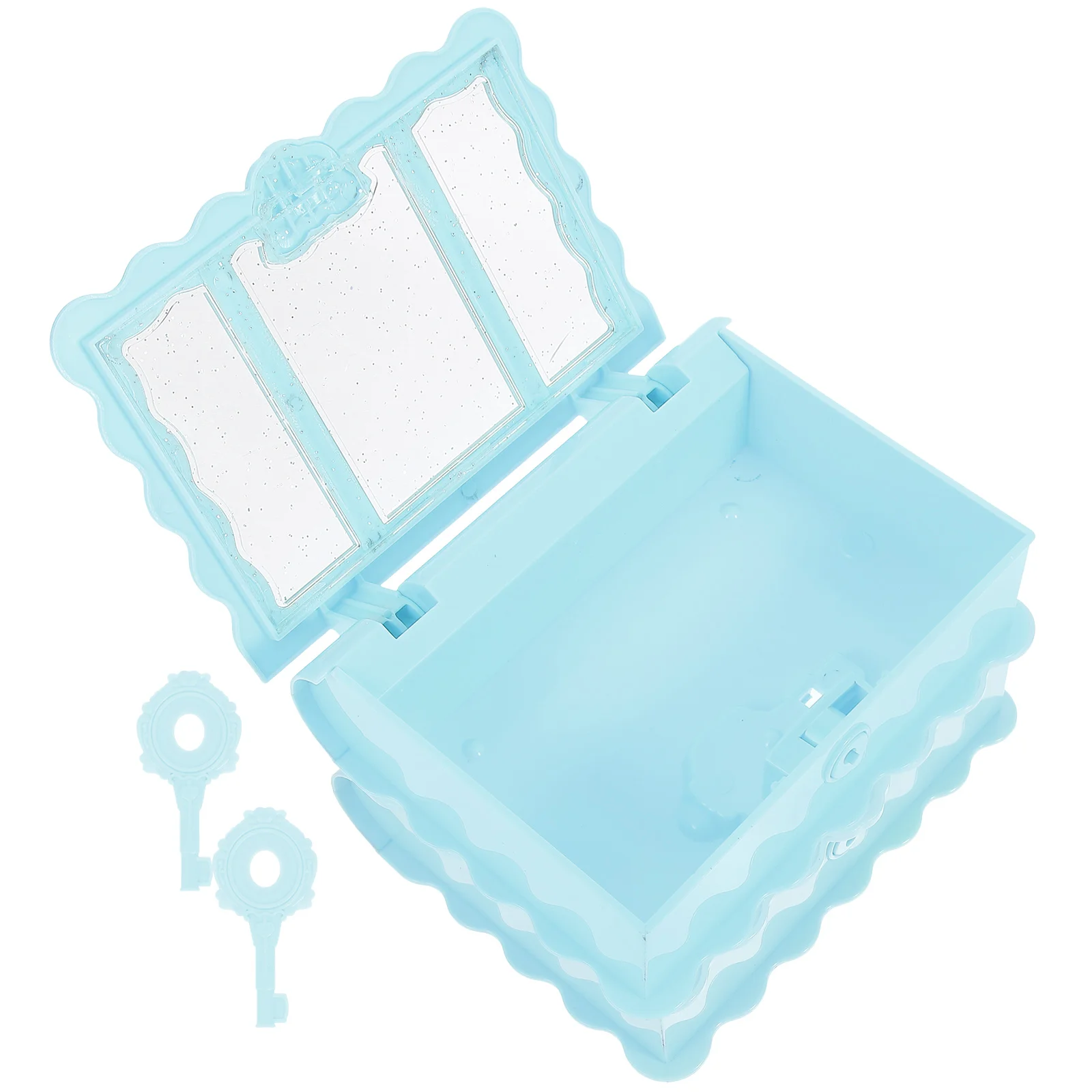 

2 Pcs Trinket Case Plastic Jewelry Storage Holder Containers Organizer Creative Manual Cases