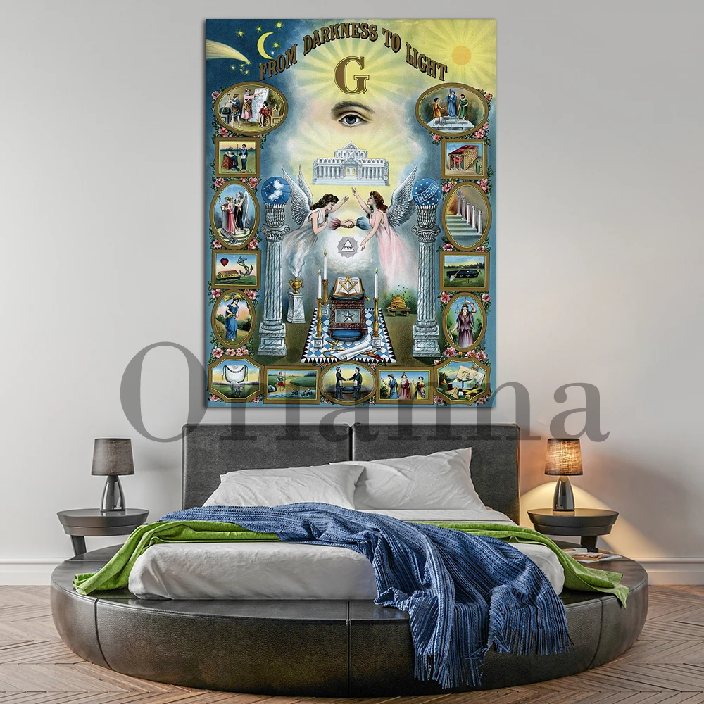 Постер от темноты светильник или холст настенное искусство с подсветкой большой