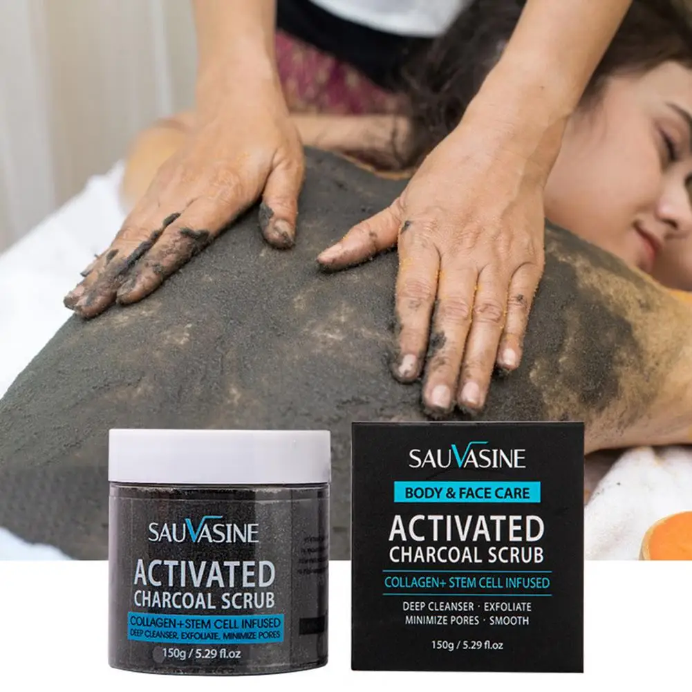 

Body Scrub 150g Practical Non-irritating Hydrating Activated Charcoal Scrub Cream for Women