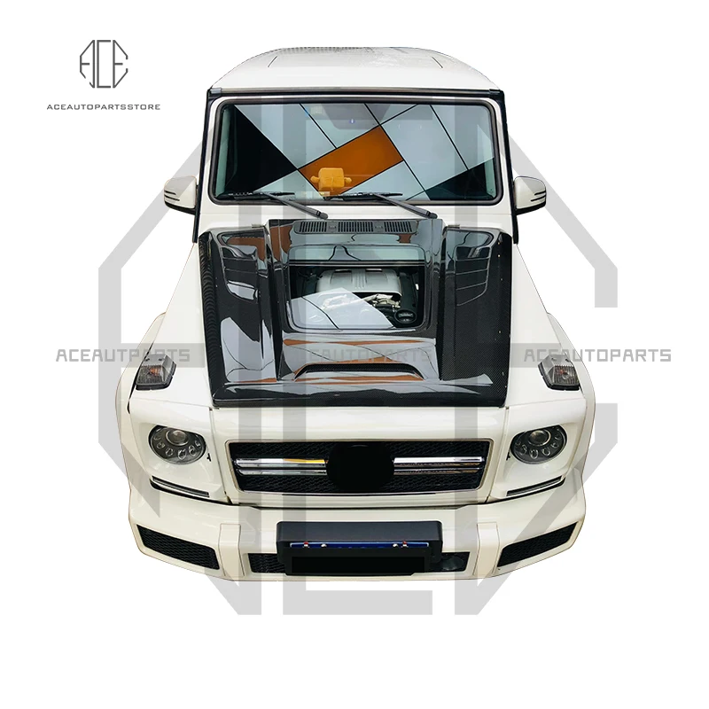 НАКЛАДКА ДЛЯ BENZ G-CLASS W463 G500 G55 G63 G350 IMP STYLE CARBON FIBER BONNET FOR HOOD RACING